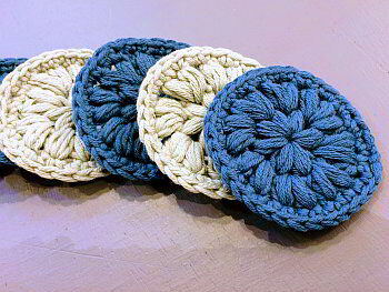 Selbst gehäkelte Abschminkpads