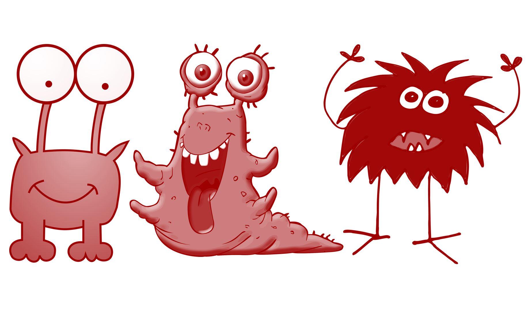 Drei Monster mit Persönlichkeit