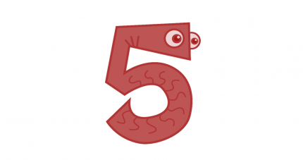 rote Fünf, die für 5 Gründe fürs Blog schreiben steht