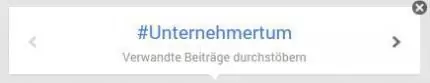 Box mit automatisch zugeteilten Hashtags
