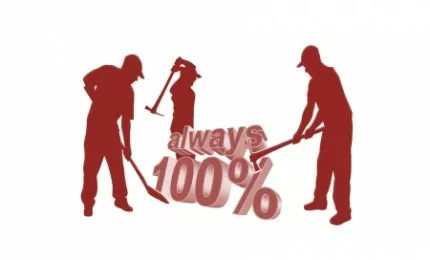 immer 100 Prozent geben