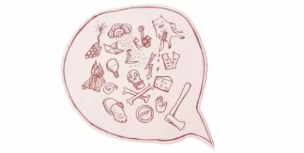 Sprechblase voller Hasskommentare