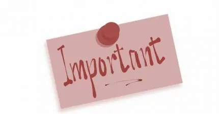 Schild Wichtig - Important