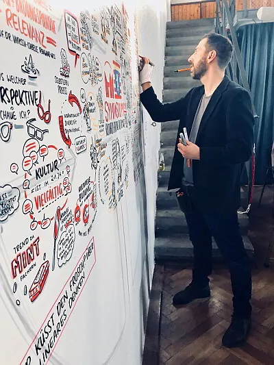 Michael Geiß bei der Arbeit