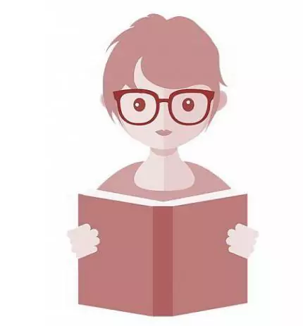 Eine Werbetexterin oder ein Werbetexter liest ein Buch