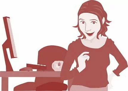 Frau arbeitet im Home-Office