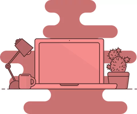 Laptop für den Aufbau eines Werbetextes